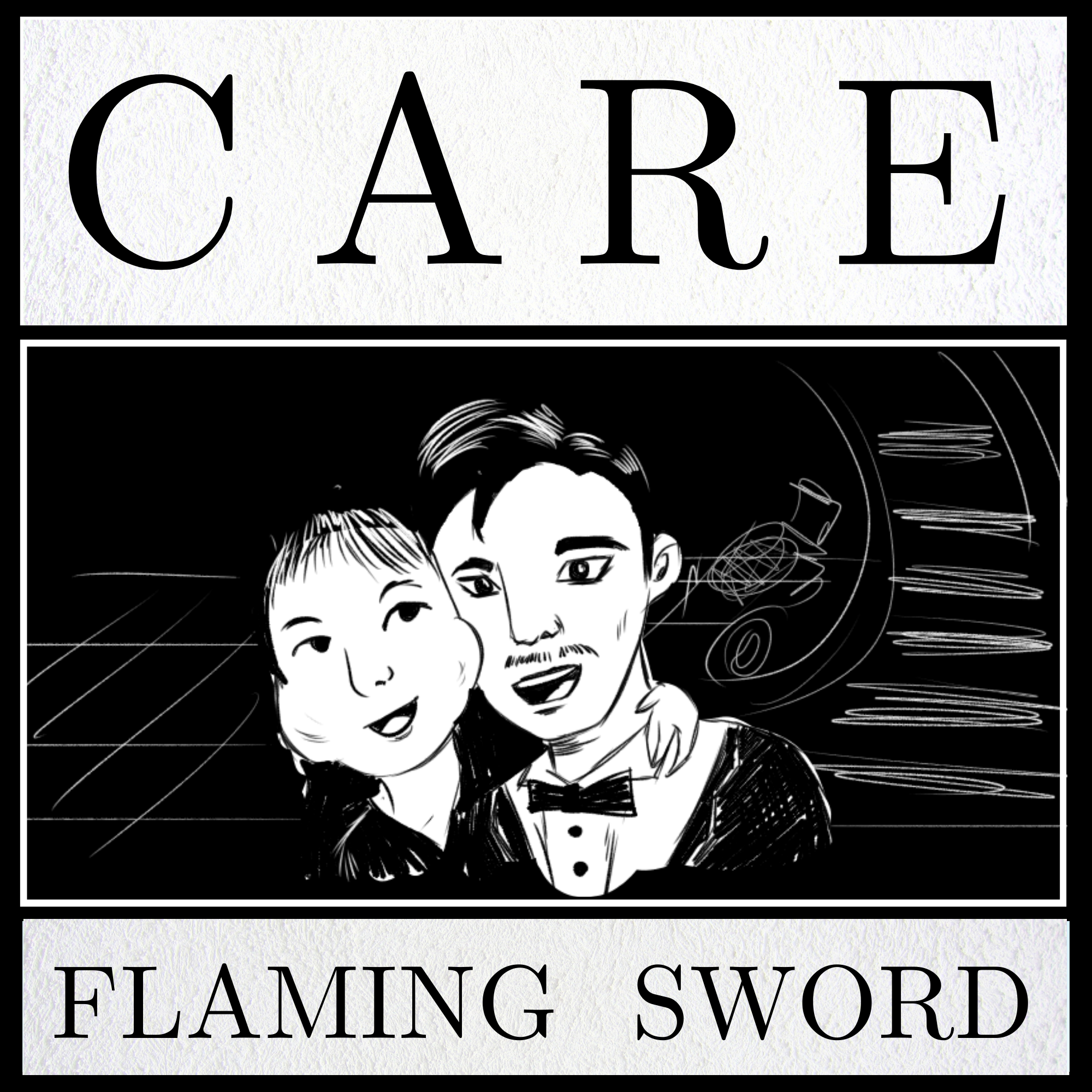 Flaming Sword-Care inspired poster